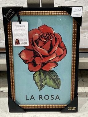 Sapna Shah "La Rosa" Red Rose Wall Art